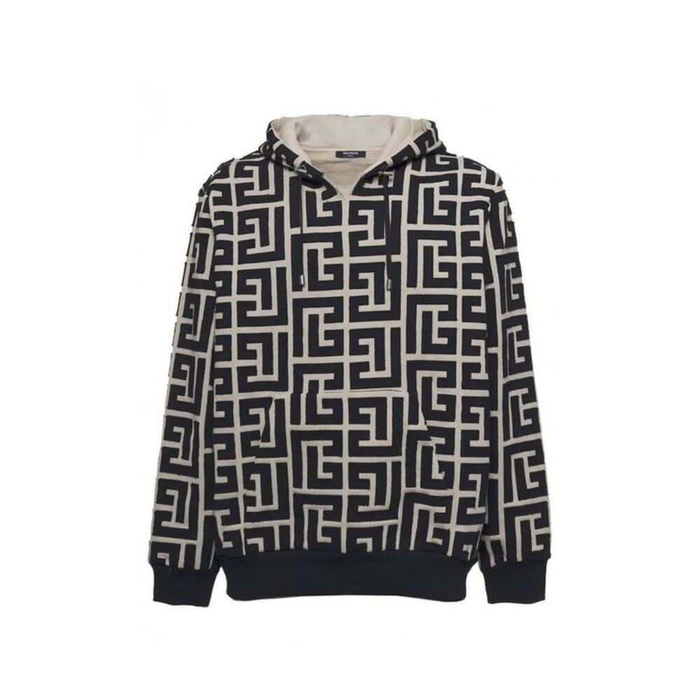 Balmain Beige Cotton Men's Sweatshirt